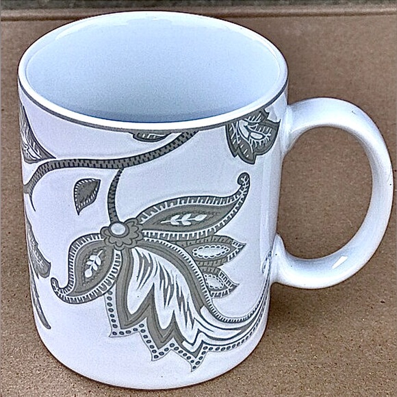 Vintage Discontinued 1990s NAUTICA Tableware TISBURY TAUPE Paisley Coffee Mug - Picture 2 of 10